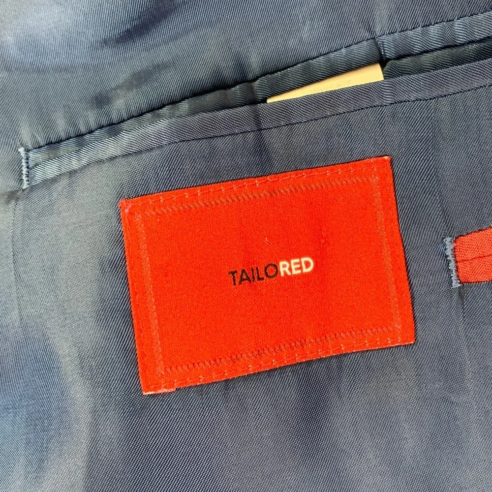 Ermenegildo Zegna Blazer Jacket Men 50R Silk Flax Blue Windowpane Sport Coat - Picture 5 of 16